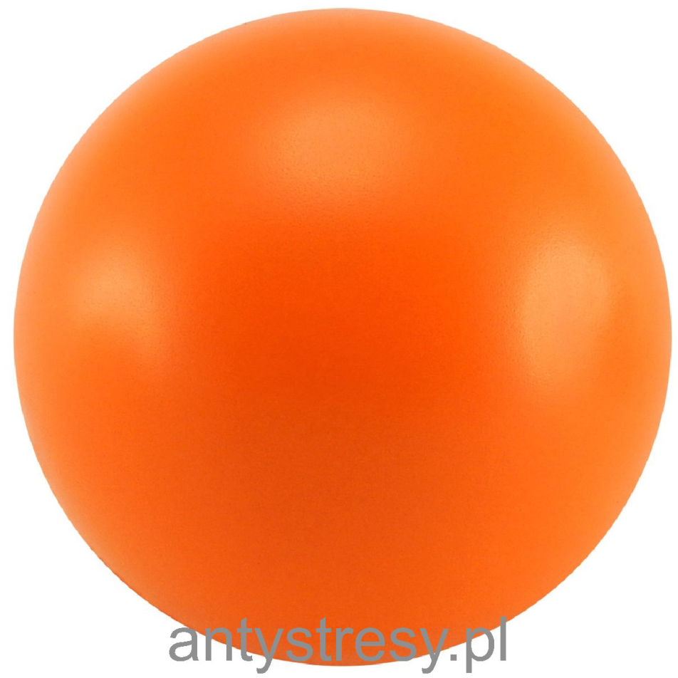 Pomarańczowa piłeczka antystresowa reklamowa. Średnica 63 mm