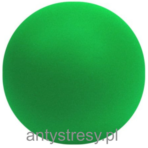 zielona trawiasta piłeczka antystresowa reklamowa. Średnica 63 mm